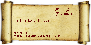 Fillitza Liza névjegykártya